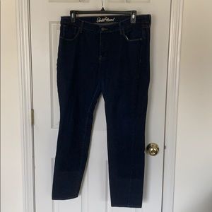 Dark wash sweetheart jeans